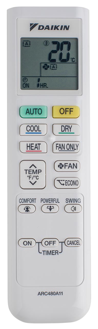 Daikin ARC480A78 infraraudonųjų spindulių valdymo pultelis